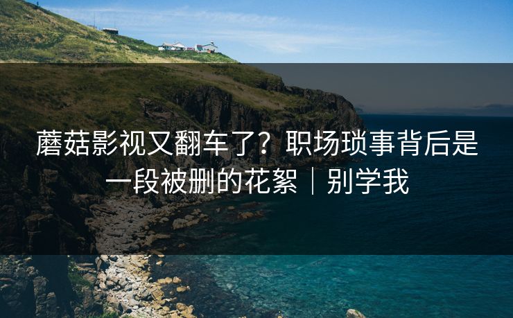 蘑菇影视又翻车了？职场琐事背后是一段被删的花絮｜别学我